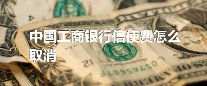 中国工商银行信使费怎么取消